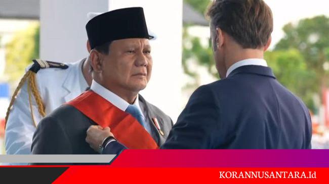 Presiden Prabowo Terima Penghargaan Grand Croix de la Legion d’Honneur dari Macron