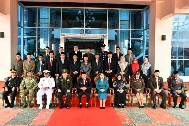 Satgas Pamtas Yonarmed 11 Kostrad Laksanakan Upacara di Perbatasan