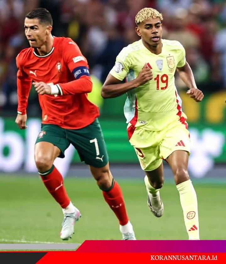 Final Panas : Spanyol Unggul 2-1, Portugal Tak Berdaya di Babak Pertama