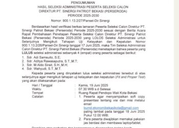 4 Nama Lolos Seleksi Administrasi Calon Direktur Perseroda Bekasi