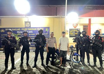 Brimob C Pelopor Amankan Dua Pemuda Balap Liar Saat Patroli Malam di Puspitek