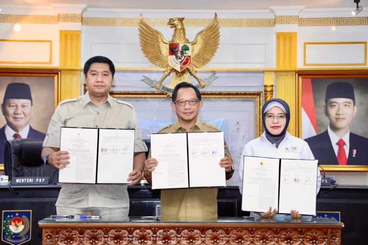 Kemendagri, Kementerian PKP, dan BPS Teken MoU Dukung Program 3 Juta Rumah