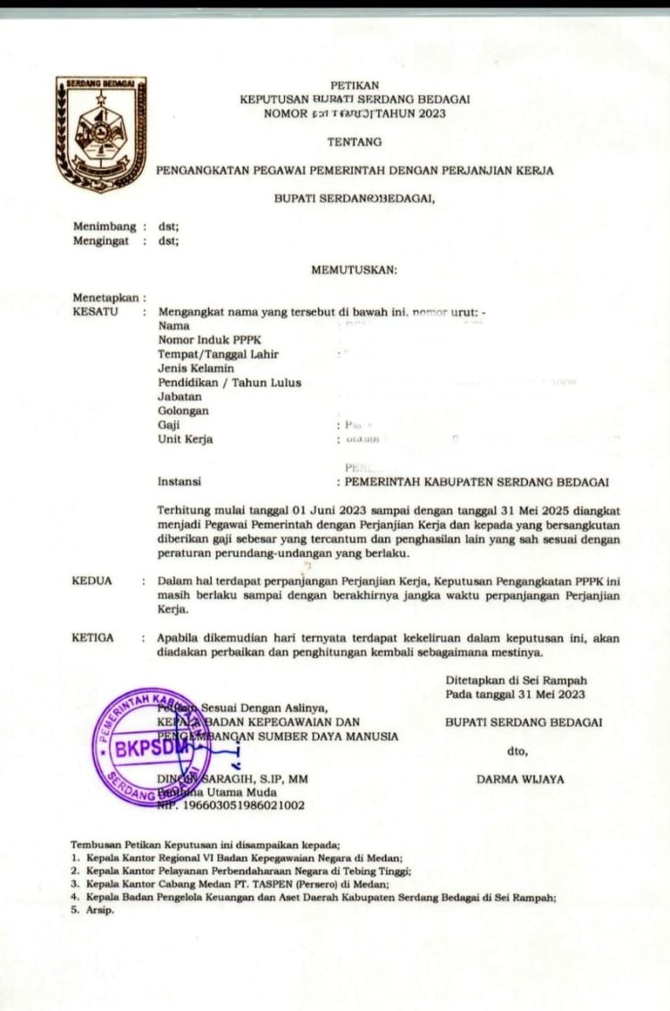 Ratusan Pegawai Gelisah, SK Pengangkatan sebagai P3K Tahun 2023 Belum Diperpanjang!