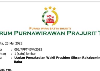 BREAKING NEWS: Forum Purnawirawan TNI Desak Pemakzulan Gibran, Demokrasi dalam Bahaya?