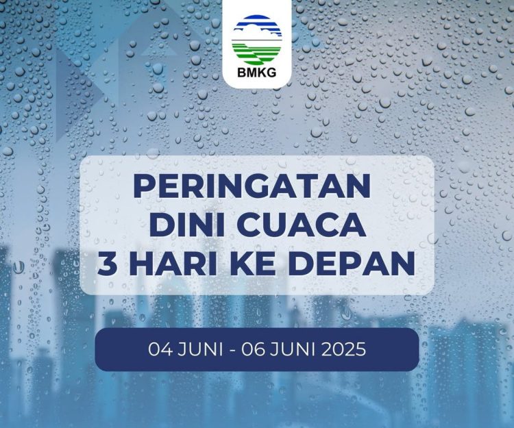 BMKG Keluarkan Peringatan Dini Cuaca 3 Hari ke Depan di Sejumlah Wilayah