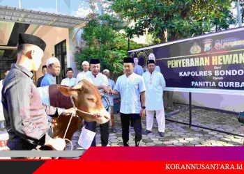 Kapolres Bondowoso Serahkan Hewan Qurban dalam Rangka Idul Adha 2025