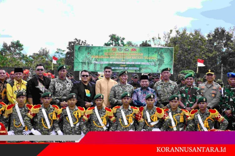 Upacara Serah Terima Jabatan Danyon 514/SY Dipimpin Danbrigif 9/K, Dandim0822 Turut Hadir
