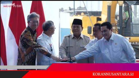 Presiden Prabowo Resmikan Groundbreaking Industri Baterai Kendaraan Listrik Terbesar di Asia