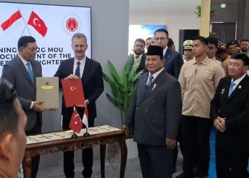Prabowo Saksikan RI-Turki Teken MoU Pengembangan Jet Tempur