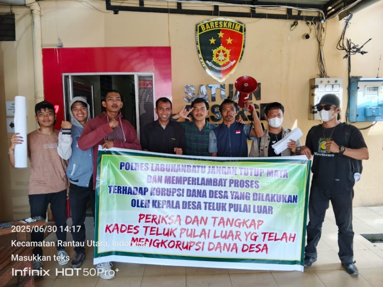 Lamban Tangani Dugaan Korupsi Dana Desa Teluk Pulai Luar, Mahasiswa: Copot Kapolres Labuhanbatu
