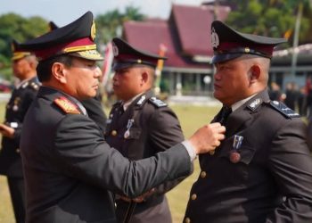 Upacara Hari Bhayangkara Ke-79 Polda Riau, Kapolda : Kami ingin Hadirkan Wajah Polri yang Lebih Hadir Secara Nyata Ditengah Masyarakat