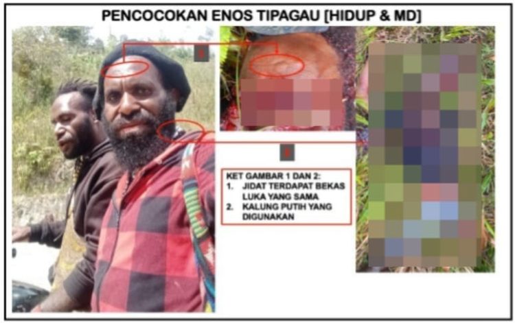 TNI Lumpuhkan Tokoh OPM Enos Tipagau di Intan Jaya