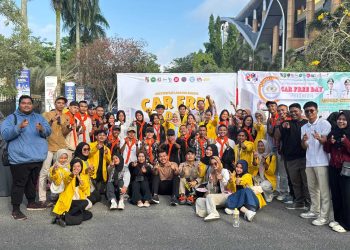 Mahasiswa Unilak Gelar “Aksi Peduli Tesso Nilo” di CFD Pekanbaru