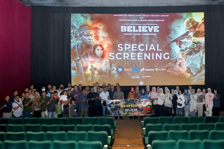 Pangdam I/BB Nobar Film Believe, Tumbuhkan Semangat Juang dan Pengabdian