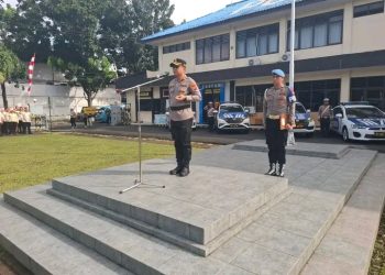 Apel Gelar Pasukan Operasi Patuh Samrat 2025, Di Pimpin Langsung Kapolres Bitung Albert Zai
