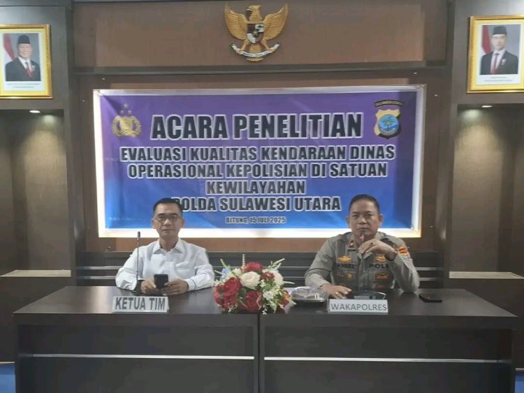 Puslitbang Polri Lakukan Evaluasi Kendaraan Dinas di Polres Bitung