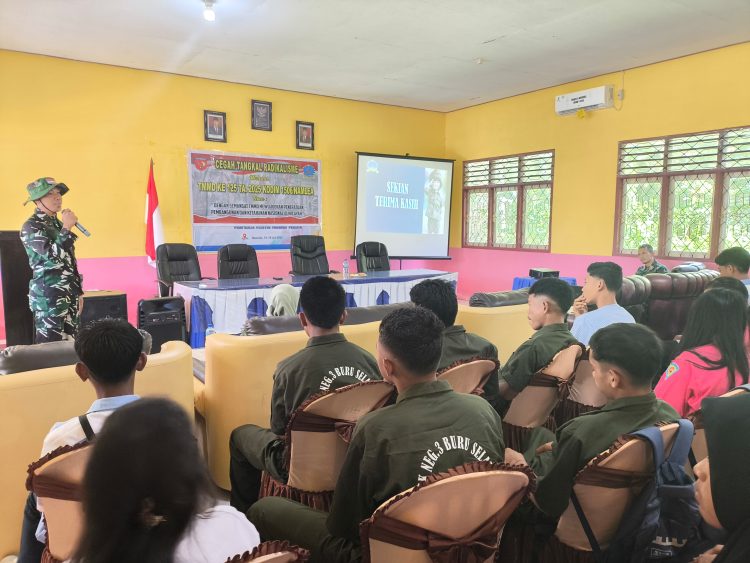 Satgas TMMD Kodim 1506/Namlea Sosialisasi Anti-Radikalisme di SMK Negeri 3 Buru Selatan
