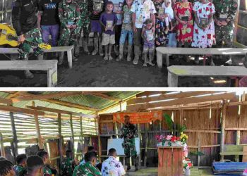 TNI Hadir, Ibadah Kembali Hidup di Denom: Satgas Yonif 751/VJS Gelar Ibadah Bersama dan Bagikan Alkitab