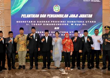 Hadiri Pelantikan Sekda Provinsi Sumut, Wali Kota Padangsidimpuan ; Kami Siap Berkolaborasi Untuk Mendukung Agenda Pembangunan Pemprov Sumut