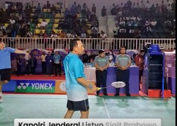 Piala Kapolri 2025, Kapolri Jenderal Sigit Bikin Bahlil Takluk 3-0 di Laga Bulu Tangkis