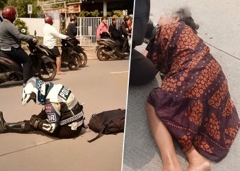 Diduga 2 Polisi Tabrak Nenek-Nenek Hingga Terkapar dimedan
