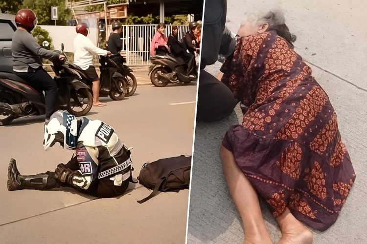 Diduga 2 Polisi Tabrak Nenek-Nenek Hingga Terkapar dimedan