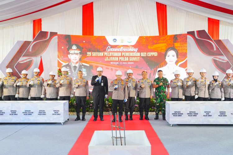 Dukung Program MBG, Kapolri Groundbreaking 29 SPPG di Polda Sumut