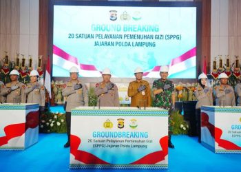 Komitmen Dukung Asta Cita Presiden Prabowo, Kapolri Groundbreaking 20 SPPG Polri di Lampung
