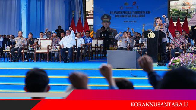 Kapolri: Ribuan Buruh Dapat Tempat Kerja Baru dan Langsung Pegawai Tetap