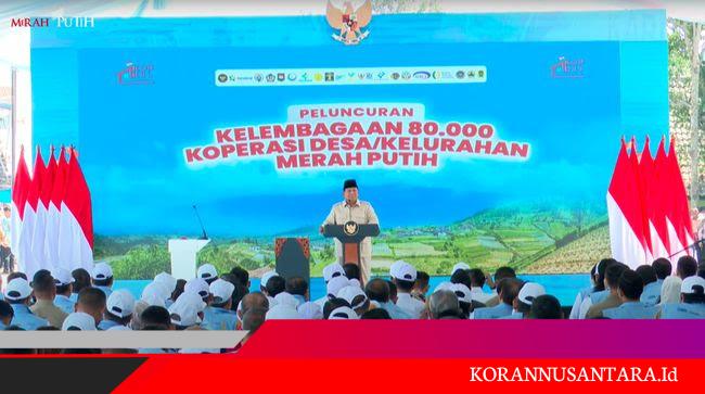 Presiden Prabowo Resmi Luncurkan Koperasi Desa Merah Putih
