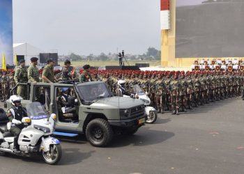 Menhan dan Panglima TNI Cek Gladi Upacara Gelar Pasukan dan Kehormatan Militer