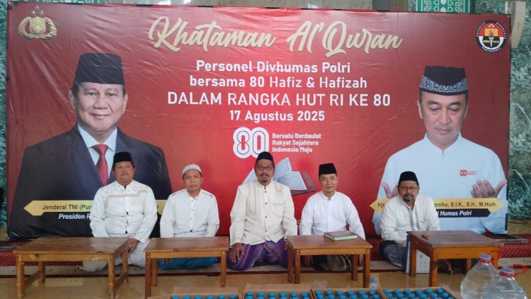 Wujud Syukur 80 Tahun Kemerdekaan RI, Divisi Humas Polri Bersama 80 Hafiz Menggelar Khataman Quran