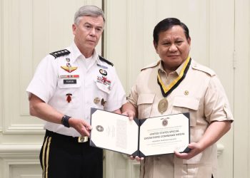 Presiden Prabowo Terima Medali Kehormatan dari Komando Operasi Khusus AS