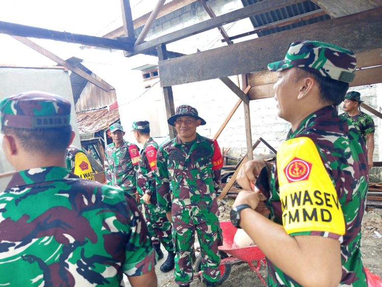Tim Wasev TNI Tinjau Progres TMMD ke-125 Kodim 1506/Namlea di Buru Selatan