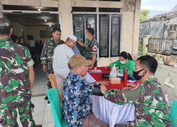 Satgas TMMD 125 Kodim 1506/Namlea Gelar Pengobatan Gratis dan Cegah Stunting di Buru Selatan