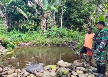 Pos Selal Yonif 751/VJS Wujudkan “Manunggal Air” untuk Warga Pedalaman Papua