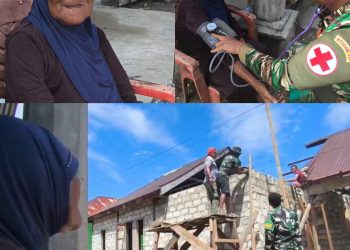 Janda 82 Tahun di Buru Selatan Terharu Rumahnya Direhab TNI di TMMD 125 Kodim 1506/Namlea