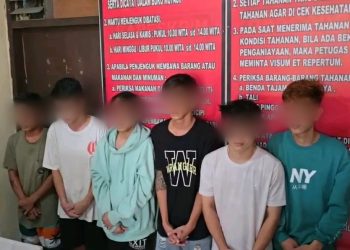 9 Terduga Pelaku Tawuran di Pasar Pinasungkulan Karombasan Manado Ditangkap Polisi
