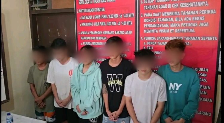 9 Terduga Pelaku Tawuran di Pasar Pinasungkulan Karombasan Manado Ditangkap Polisi