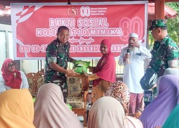 Bakti Sosial Kodim 1710/Mimika Sambut HUT RI ke-80, Bagikan Sembako untuk Kaum Dhuafa dan Mualaf