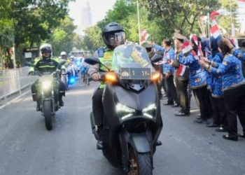 PB HMI Puji Kakorlantas Polri Turun Langsung Pantau Pengamanan HUT RI ke-80 Tahun
