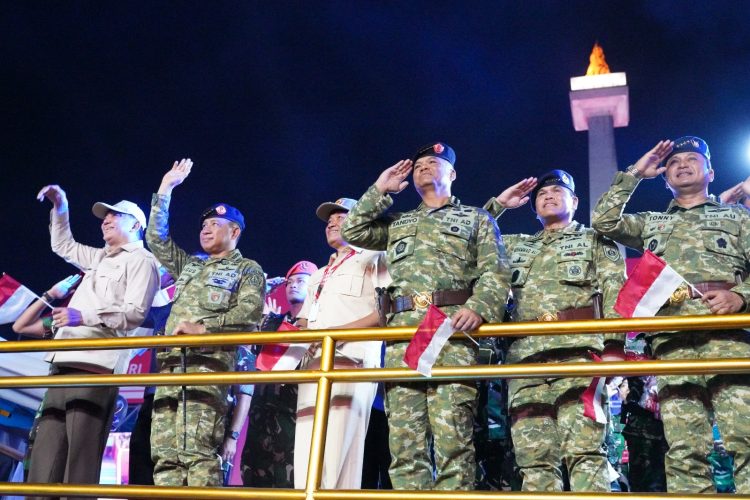 Panglima TNI Hadiri Pesta Rakyat & Karnaval Bersatu HUT ke-80 Kemerdekaan RI di Monas