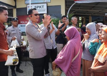 Polres Magetan Gelar Pangan Murah di 4 Kecamatan, Warga Senang Bisa Beli Beras Murah