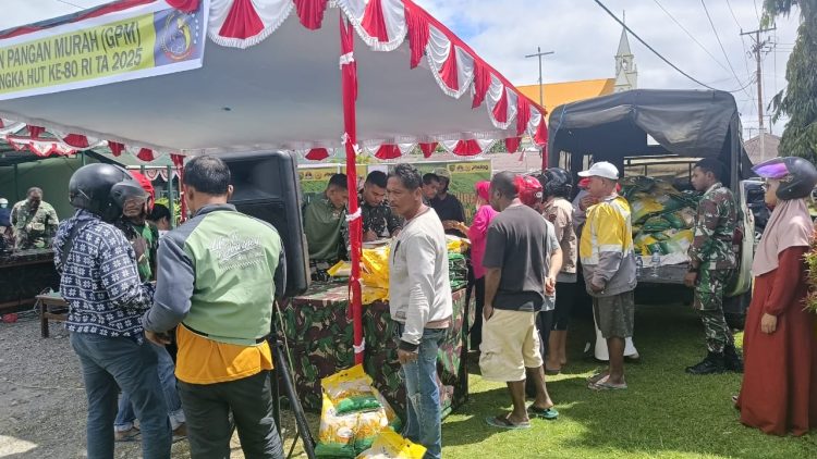 Gerakan Pangan Murah Kodim 1710/Mimika, Wujud Kepedulian Untuk Stabilitas Harga Beras