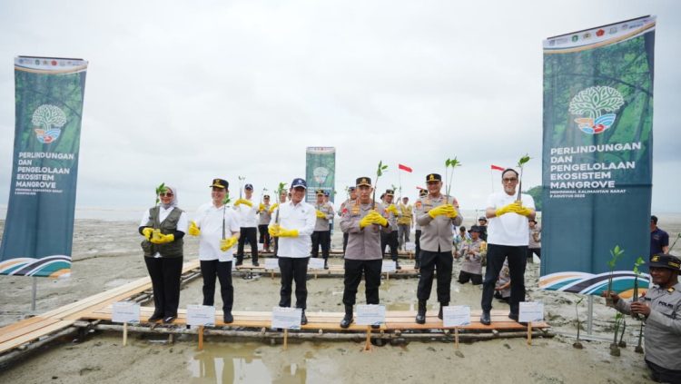 Jaga Alam, Kapolri Tanam Mangrove di Kalbar: Dorong Kepedulian untuk Lestarikan Lingkungan