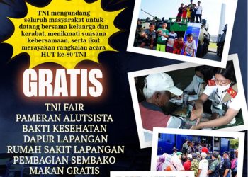 HUT ke-80 TNI Gelar Pesta Rakyat dan TNI Fair di Monas