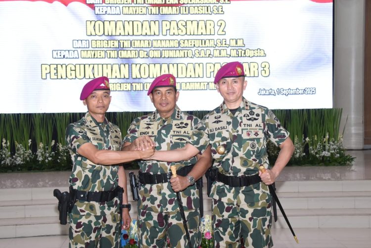 Mayjen TNI Marinir Ili Dasili Resmi Jabat Danpasmar 1 Gantikan Brigjen Ena Sulaksana