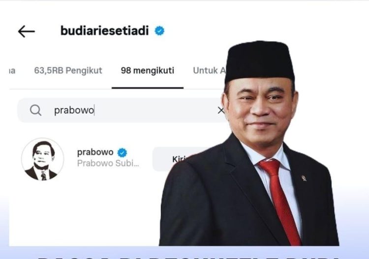 Pasca Reshuffle, Budi Arie Masih Setia Follow Instagram Prabowo