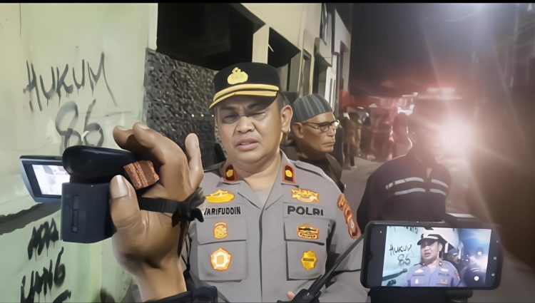 Kapolsek Tamalate Turun Langsung Tinjau Kebakaran, 8 Rumah Hangus dan 1 Bocah Meninggal Dunia