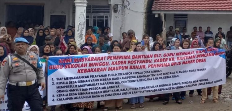 Warga Sennah Gerah Aksi Kontra Pemdes, Nyatakan Dukungan Untuk Kades